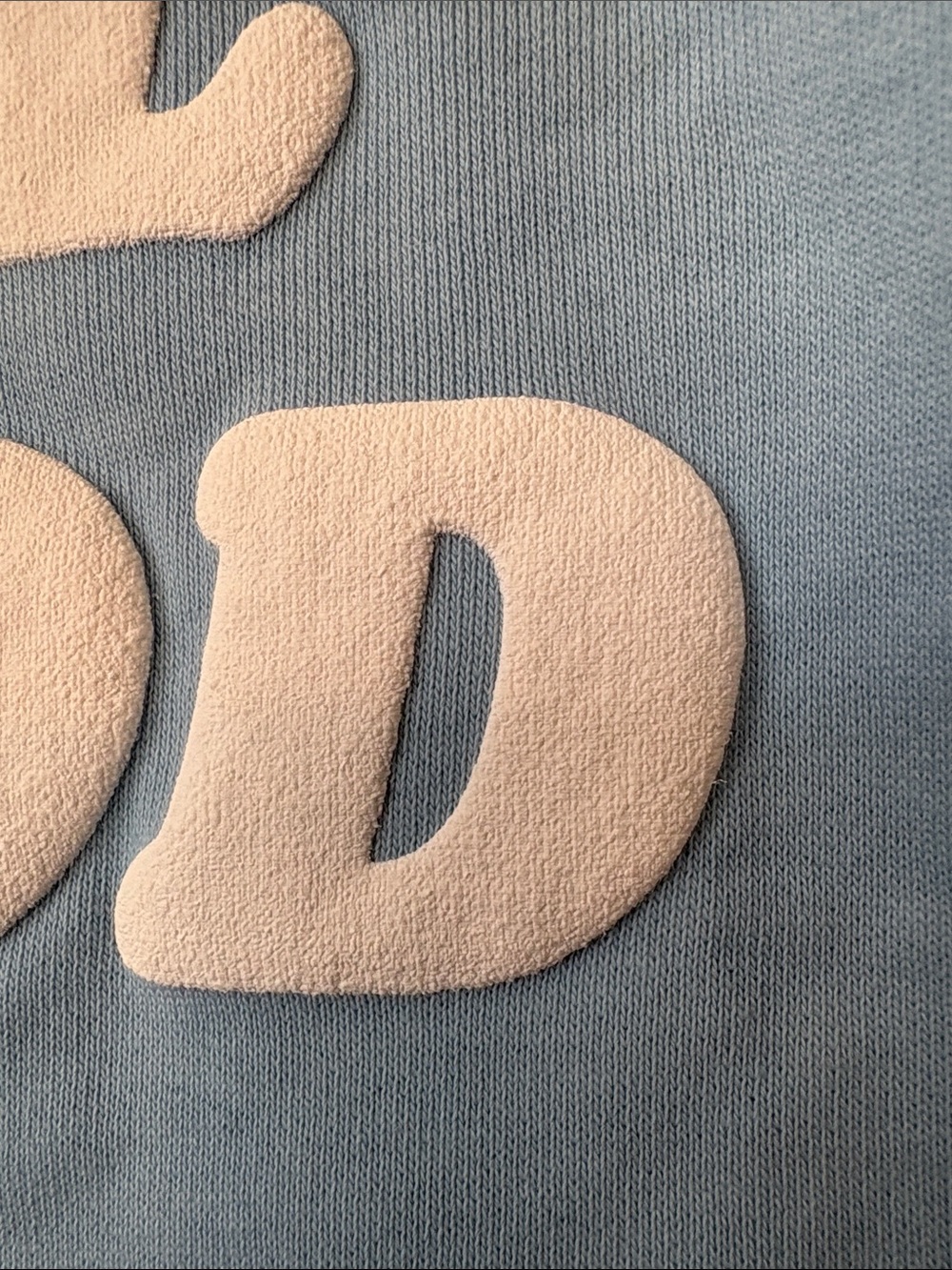 Good American Kids Light Blue "ALL GOOD" Pullover Sweatshirt - Picture 6 of 9